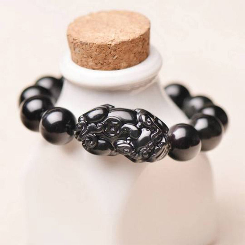 FengShui PiXiu Obsidian Wealth Bracelet