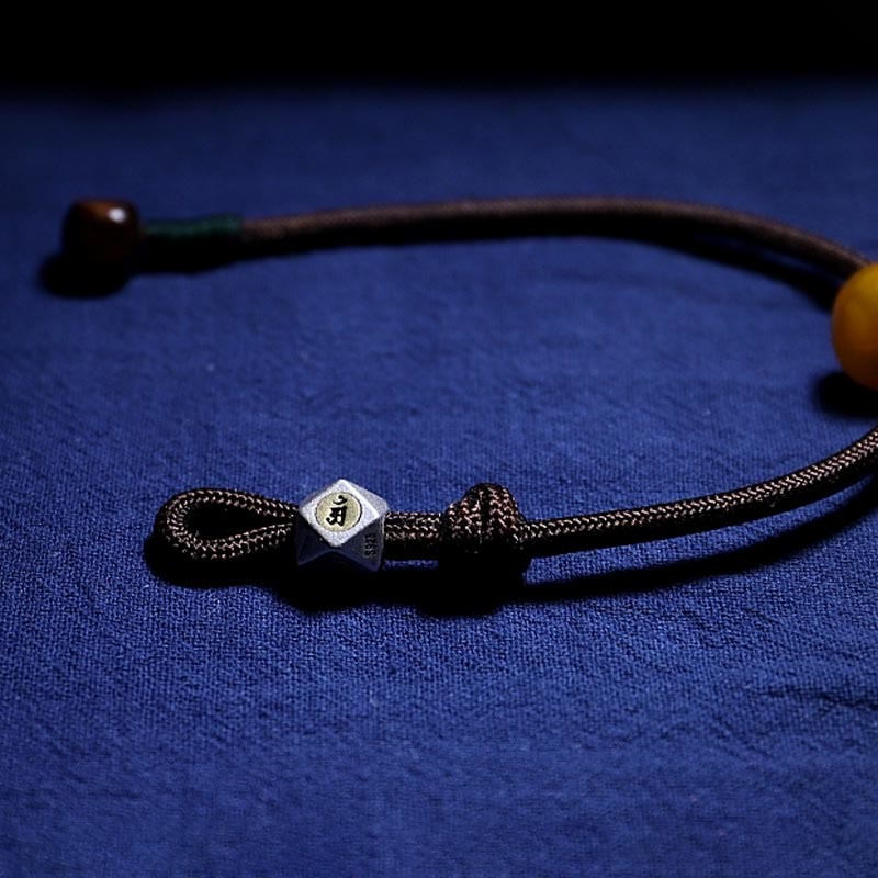 925 Sterling Silver Chinese Zodiac Natal mystic zen Natural Amber Clear Anxiety Bracelet