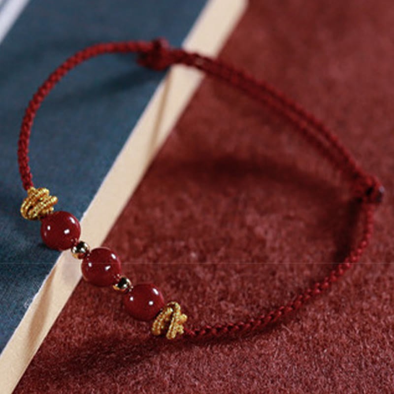 Colorful String Cinnabar Calm Bracelet