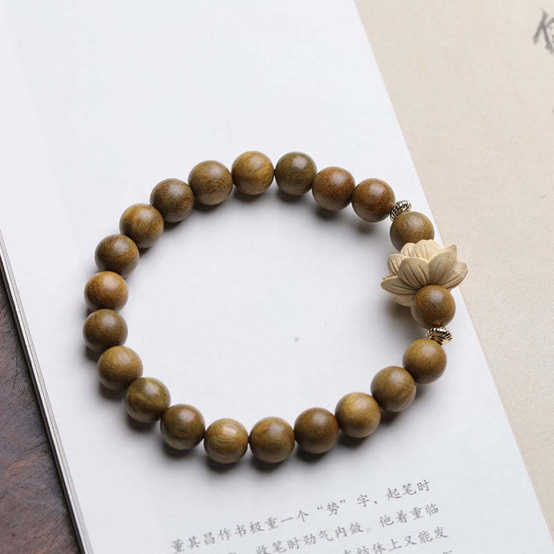 Green Sandalwood Boxwood Lotus Soothing Bracelet