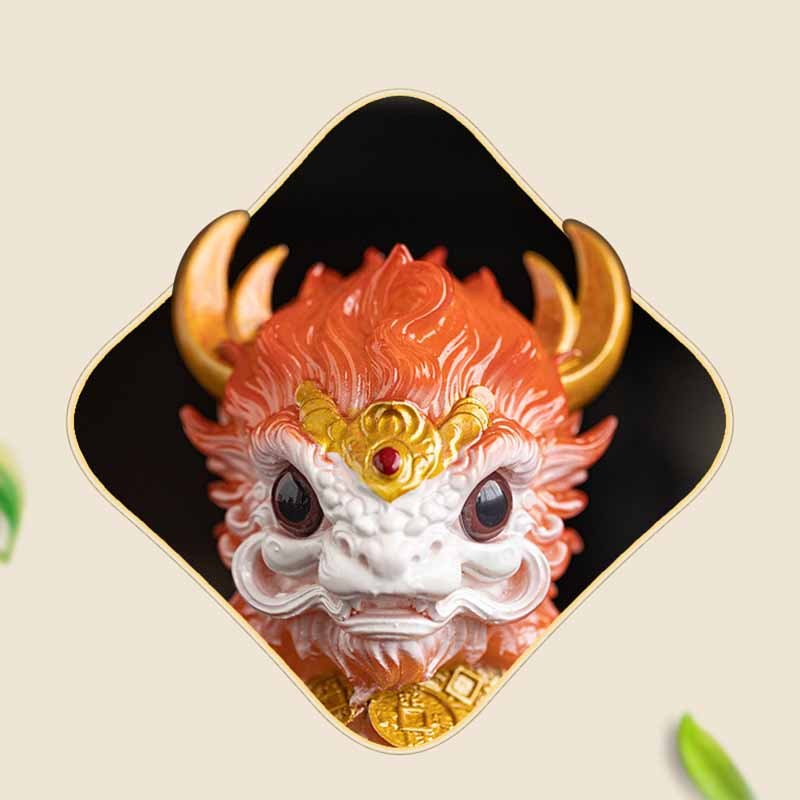 Color Changing Small Kirin Resin Tea Pet Home Figurine Decoration