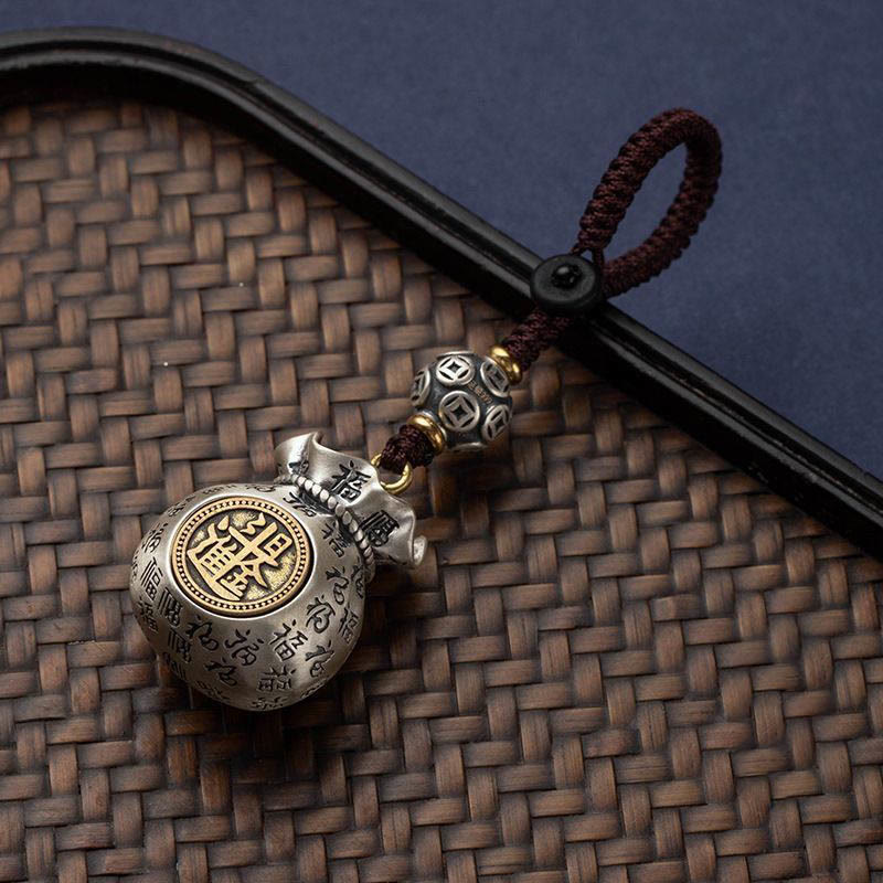 Fu Character Money Bag Making Money Every Day Fortune Key Chain