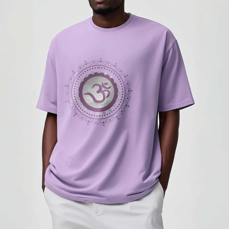 Om Mandala Pattern Cotton Tee T-shirt