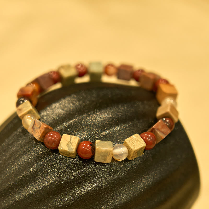 Shoushan Stone Red Agate Prosperity Bracelet