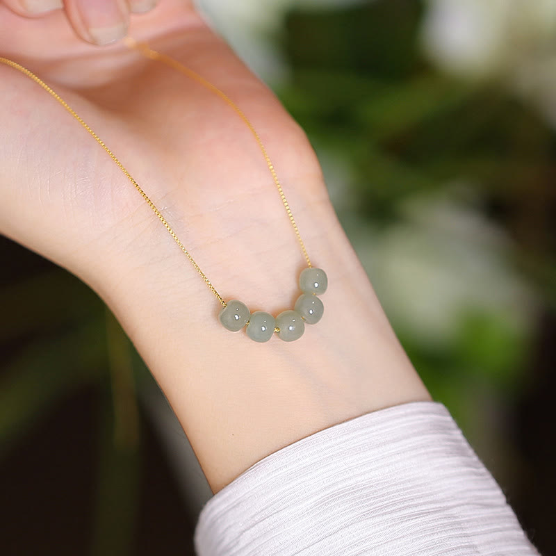 925 Sterling Silver Natural Hetian Jade Cyan Jade Luck Laughing mystic zen Butterfly Necklace Pendant