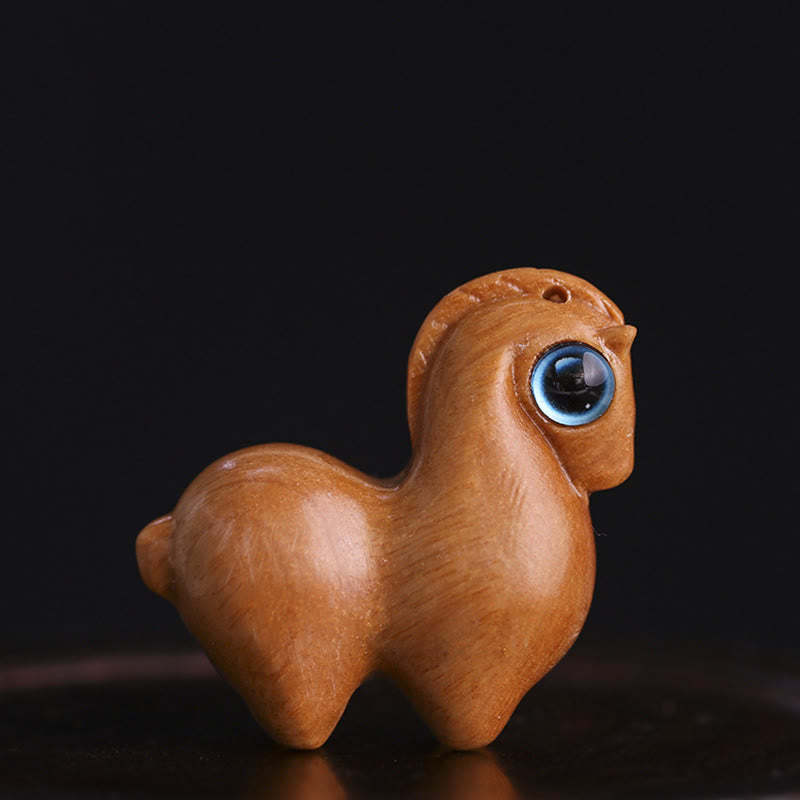Small Leaf Red Sandalwood Green Sandalwood Lucky Mini Horse Protection Decoration