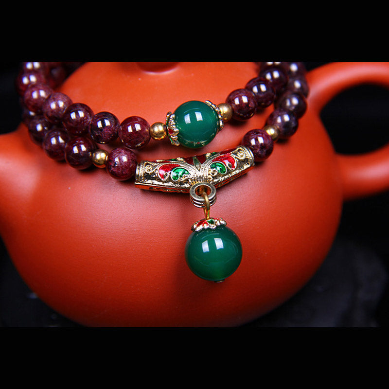 Natural Garnet Blessing Bracelet