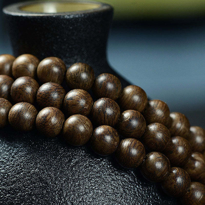 108 Mala Beads 999 Gold Brunei Agarwood Heart Sutra Amber Red Agate Strength Meditation Bracelet
