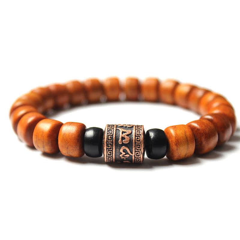 Tibetan Yak Bone Om Mani Padme Hum Strength Bracelet