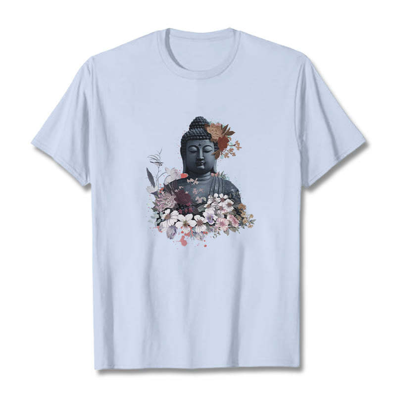 Colorful Flowers Surrounding mystic zen Pattern Tee T-shirt