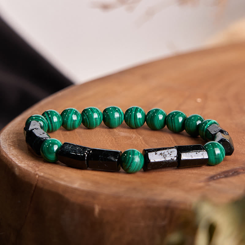 Malachite Black Tourmaline Purity Bracelet