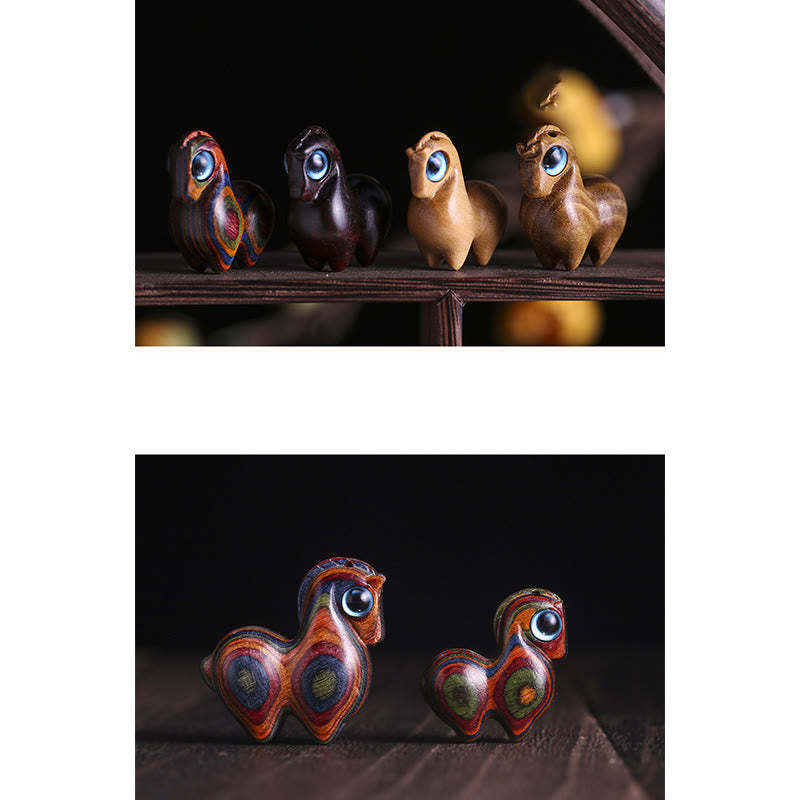 Small Leaf Red Sandalwood Green Sandalwood Lucky Mini Horse Protection Decoration