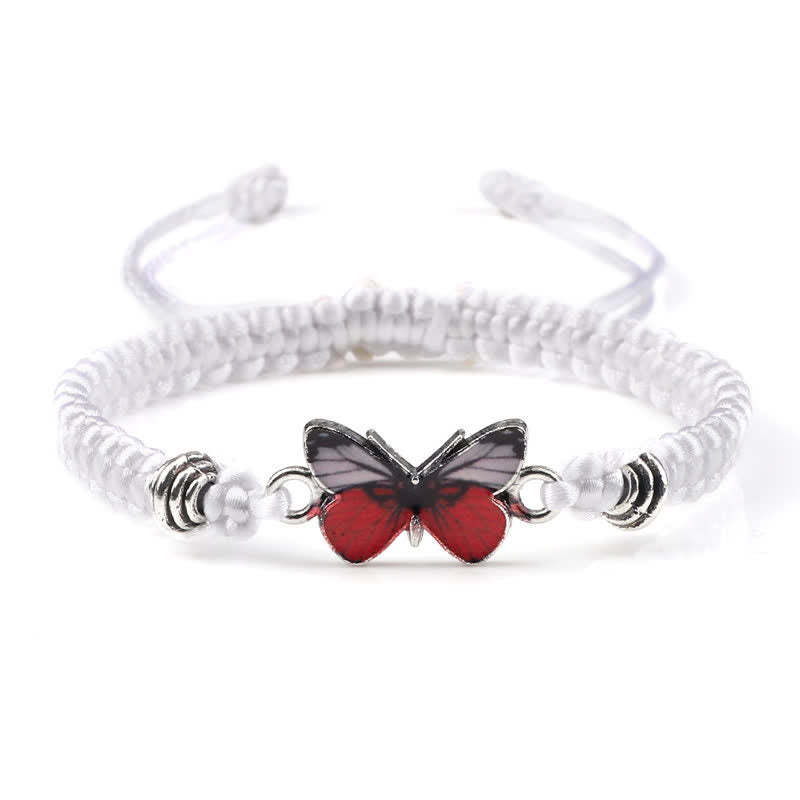 Butterfly Freedom Love String Charm Bracelet