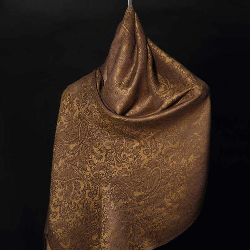 Tibetan Cashew Jacquard Tassels Shawl Spring Fall Winter Warm Cozy Scarf Wrap