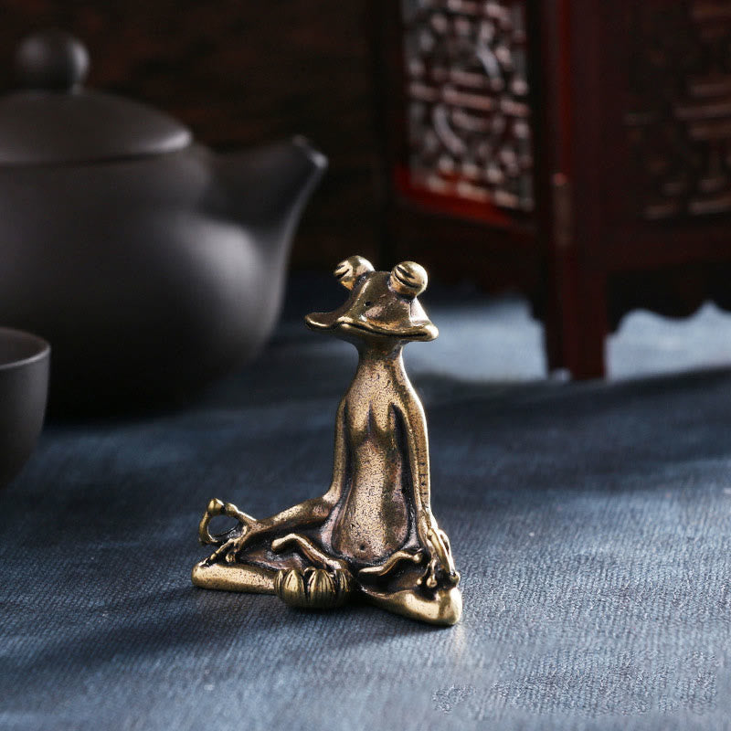 Mini Small Frog Turtle Koi Fish Snail Crab Copper Wealth Home Decoration