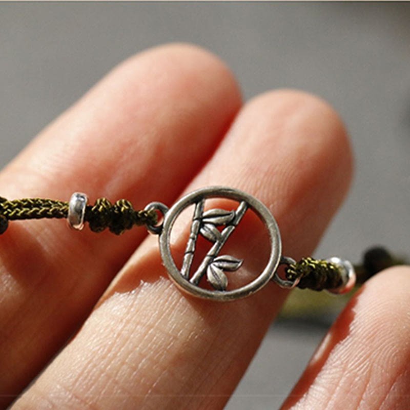 925 Sterling Silver Bamboo Luck String Bracelet