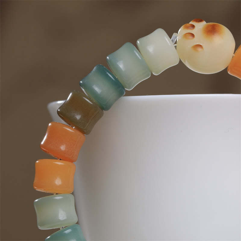 Colorful Bodhi Seed Cat Paw Wisdom Bracelet