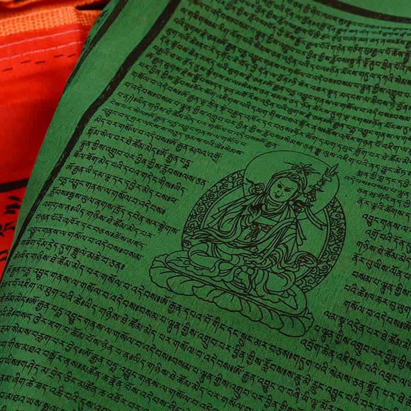 Tibetan 5 Colors Windhorse Auspicious Outdoor 25 Pcs Prayer Flag