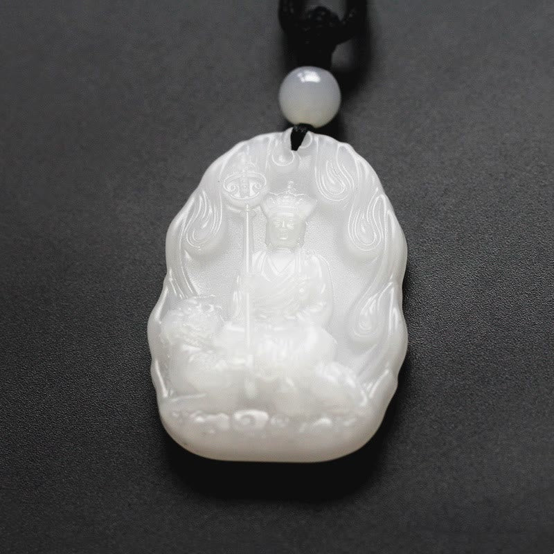 Ksitigarbha mystic zen Liuli Crystal Serenity Amulet Necklace Pendant