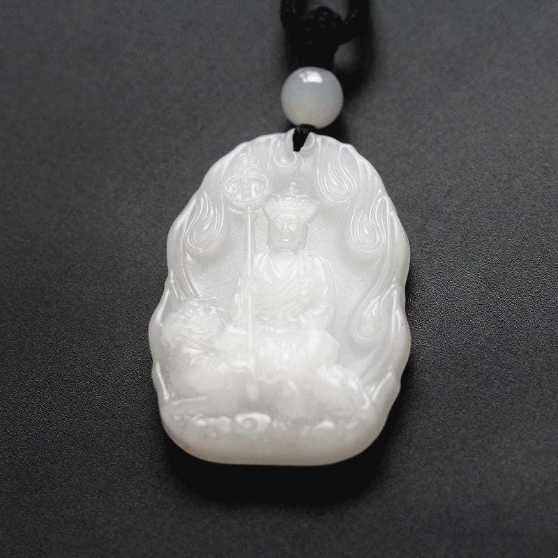 Ksitigarbha mystic zen Liuli Crystal Serenity Amulet Necklace Pendant