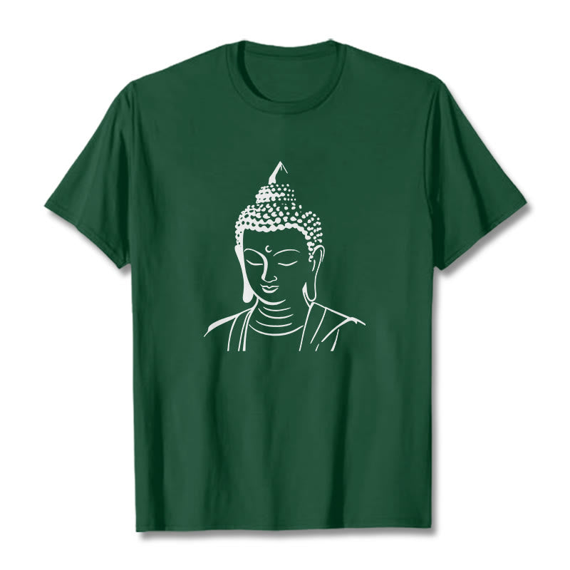 mystic zen Head Pattern Cotton Tee T-shirt