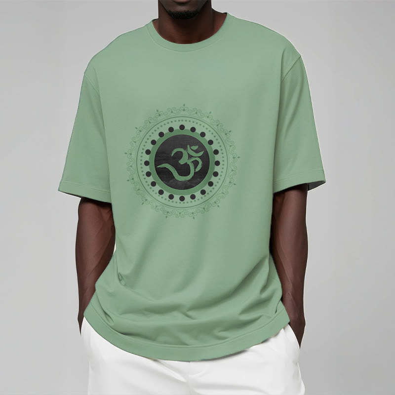 Om Mandala Pattern Cotton Tee T-shirt