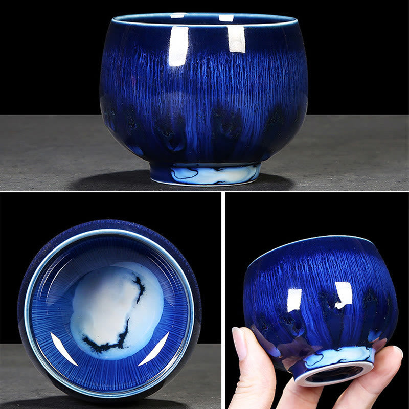 Chinese Jianzhan Glaze Kiln Change Ceramic Teacup Tenmoku Kung Fu Tea Cup