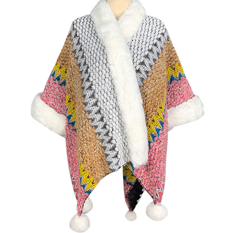 Tibetan Multicolored Striped Shawl Winter Cozy Travel Scarf Wrap