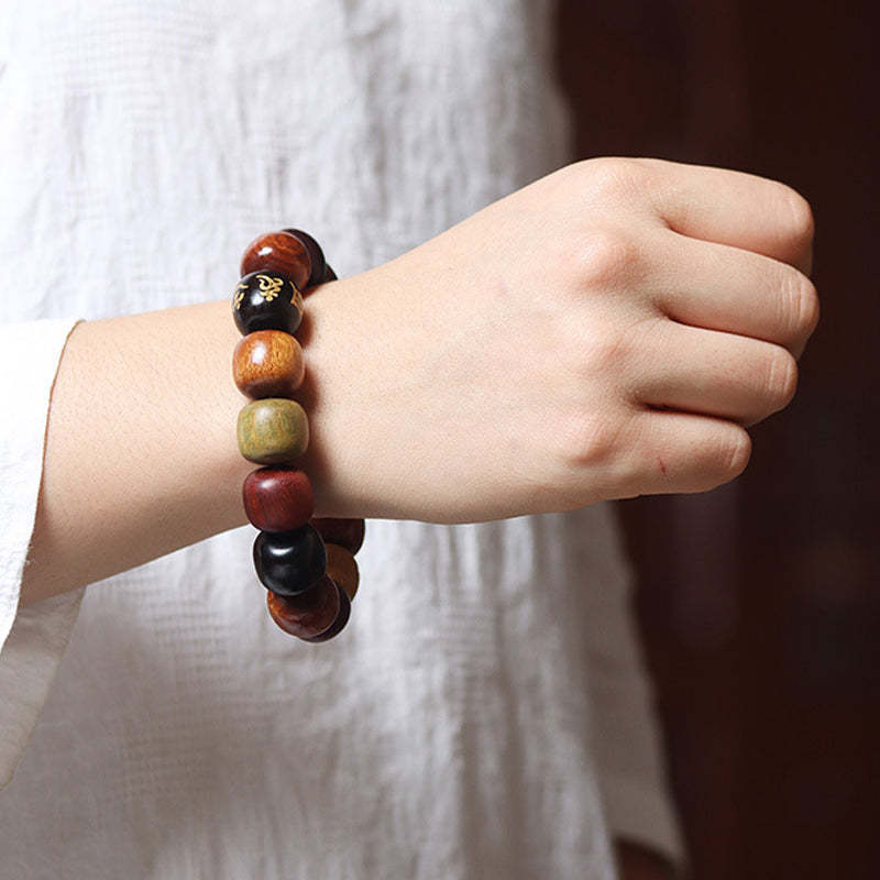 Tibet Various Wood Om Mani Padme Hum Purity Bracelet