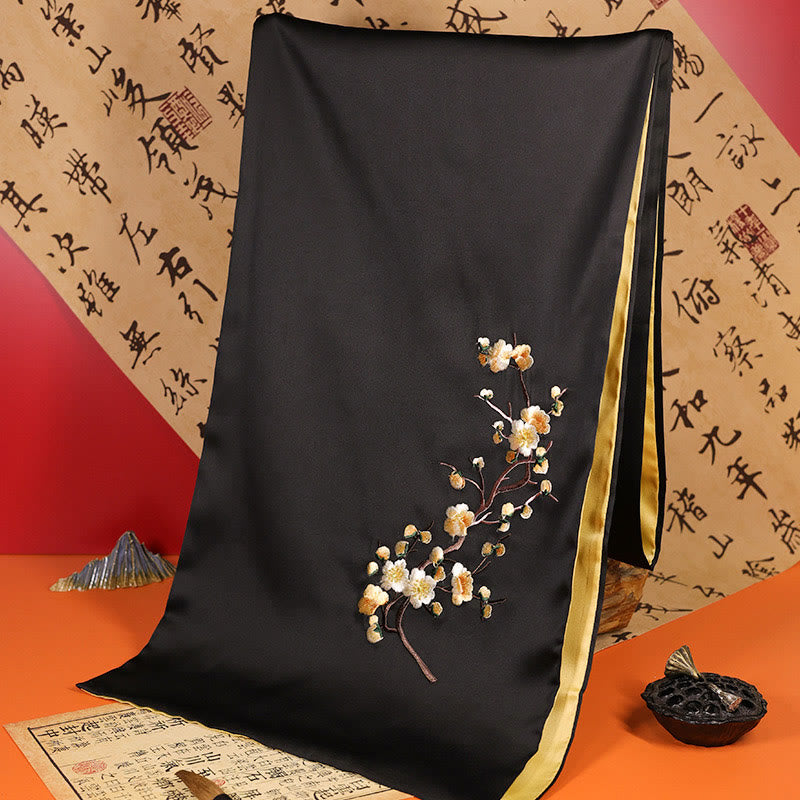 Polyester Shawl Yulan Butterfly Bamboo Magpie Suzhou Embroidery Winter Cozy Travel Scarf Wrap