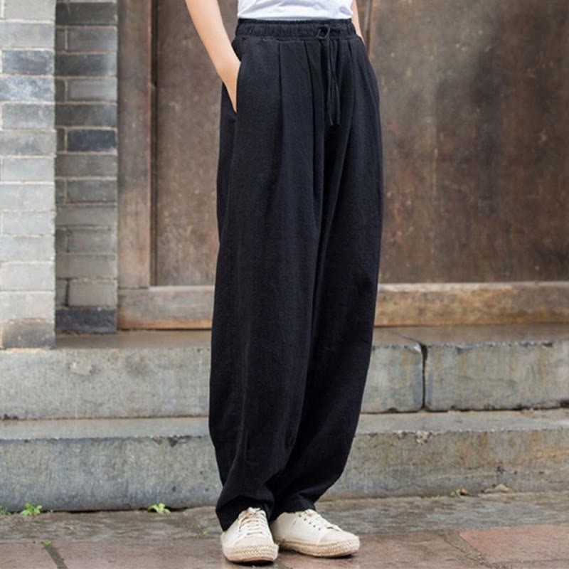 Plain Cotton Yoga Gym Women's Pants