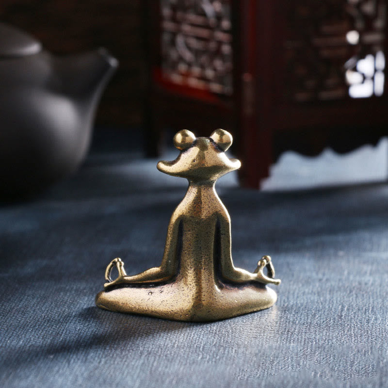 Mini Small Frog Turtle Koi Fish Snail Crab Copper Wealth Home Decoration