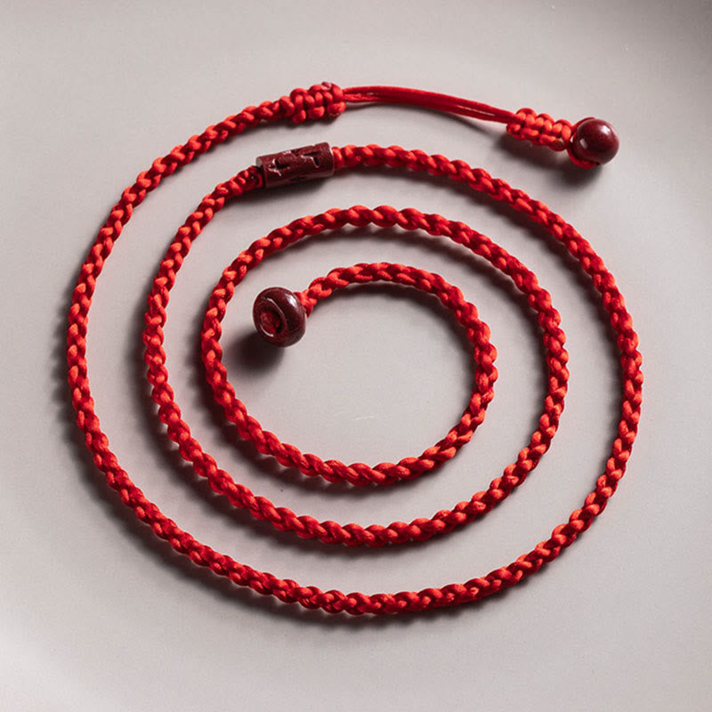 Natural Cinnabar Calm Blessing Red String Belly Chain