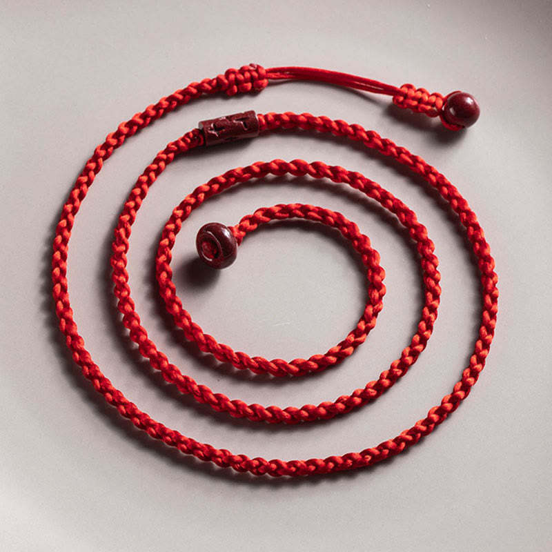 Natural Cinnabar Calm Blessing Red String Belly Chain