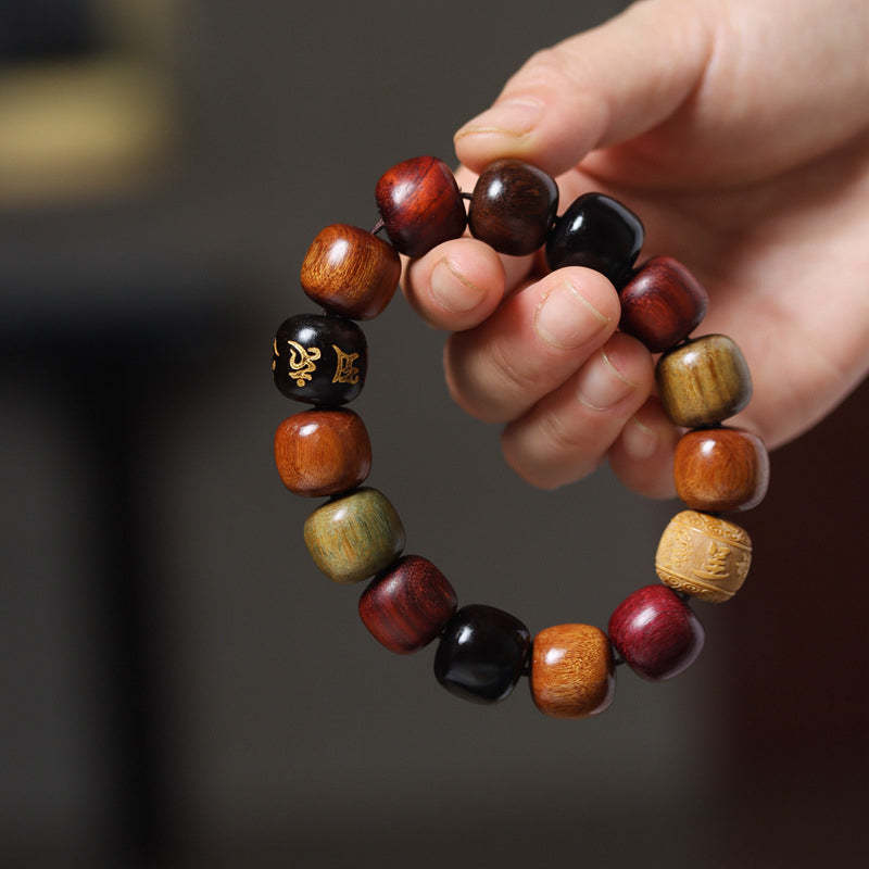 Tibet Various Wood Om Mani Padme Hum Purity Bracelet