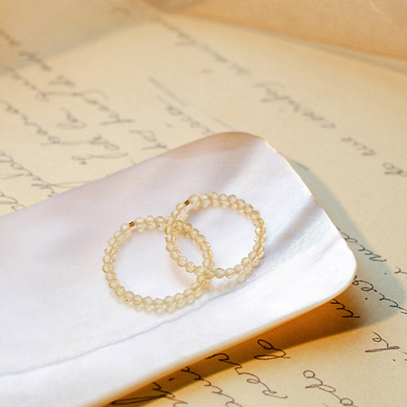 Natural Citrine Happiness Prosperity Ring
