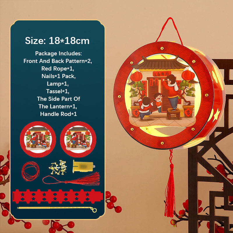 DIY Good Luck Cute Rabbit Paper Lantern Lamp Mid-Autumn Festival Lantern Decoration