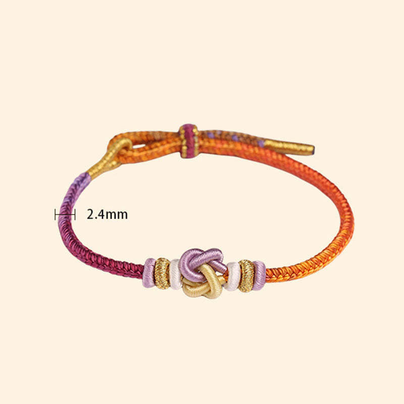 Colorful String Heart Knot Protection Braided Bracelet