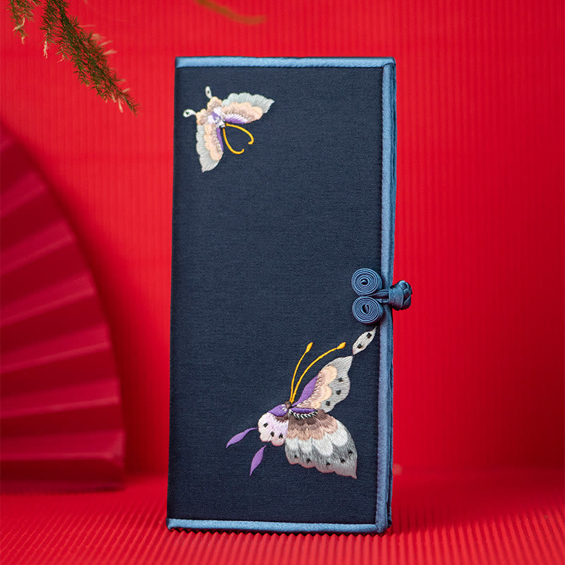 Butterfly Orchid Su Embroidery Journey Shopping Purse Handbag