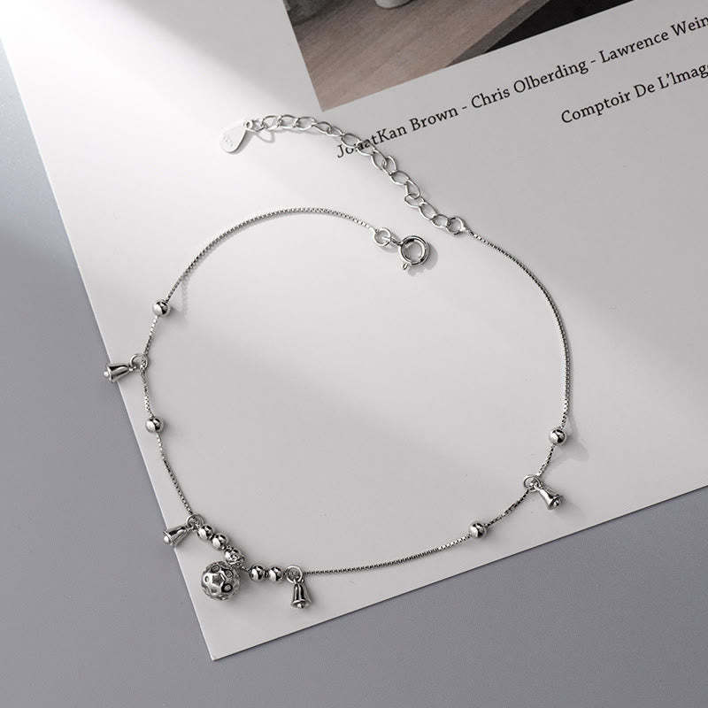 925 Sterling Silver Antiquity Bell Protection Anklet
