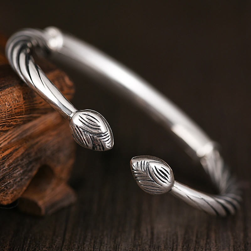 Tibetan Om Mani Padme Hum Heart Sutra Purity Cuff Bracelet
