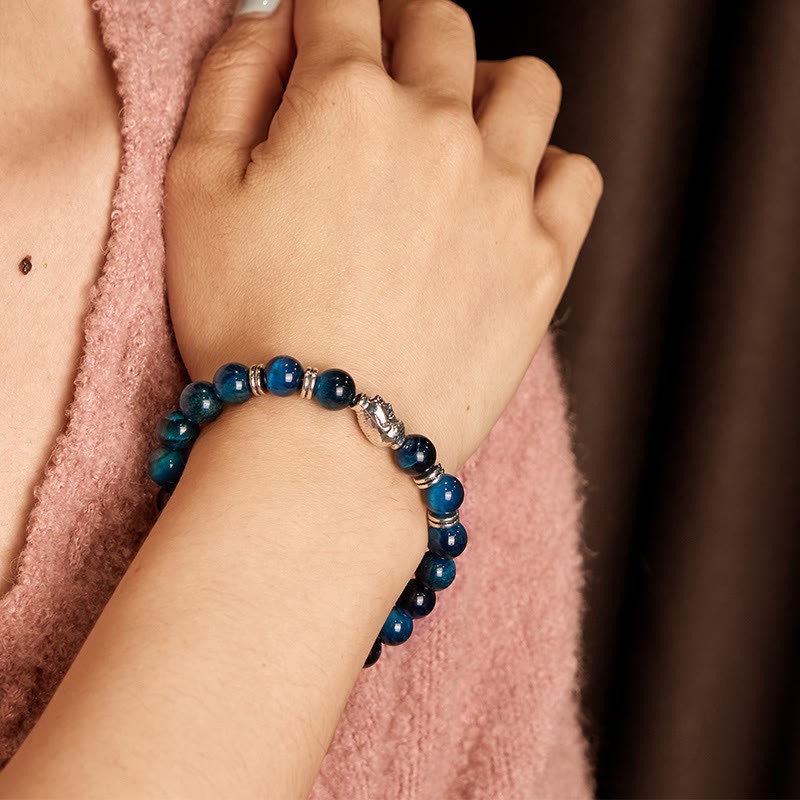 Blue Green Red Tiger Eye mystic zen Head Balance Bracelet