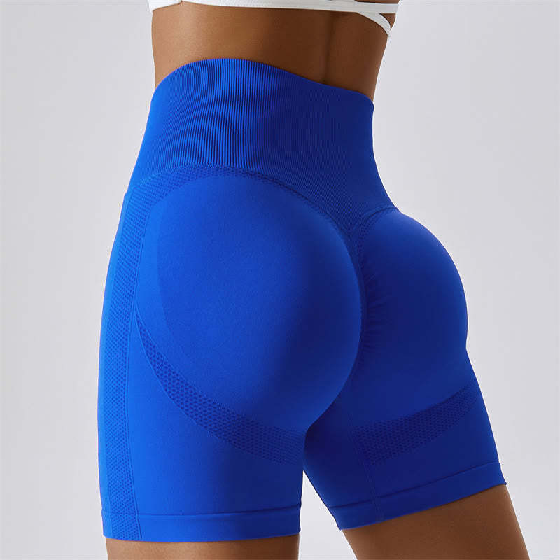 Women Seamless Sports Fitness High Waist Yoga Workout Shorts
