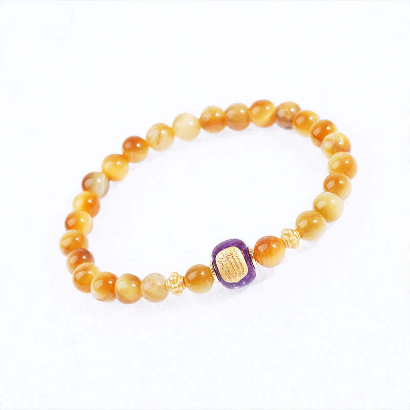 Tiger Eye Bead Fortune Protection Bracelet