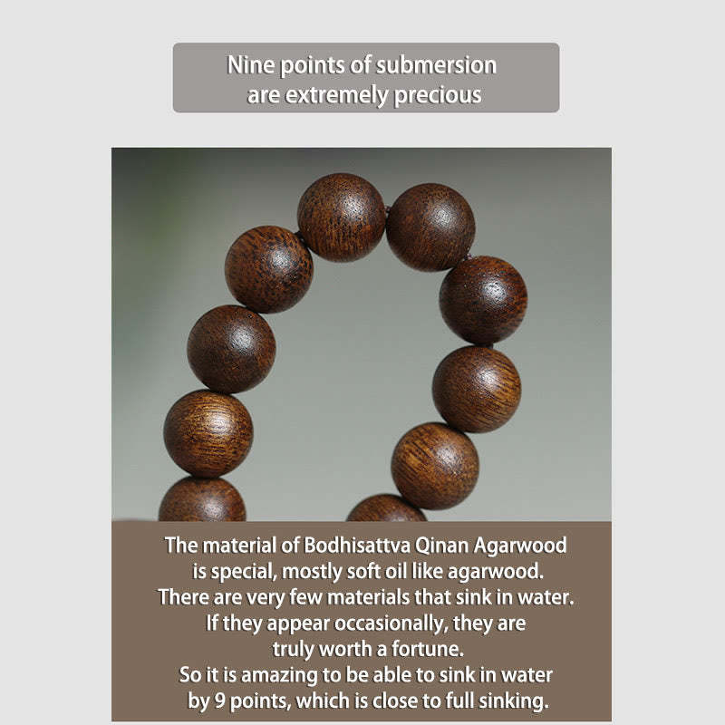 Cambodia Qinan Agarwood Nine Points Sinking Water Balance Bracelet