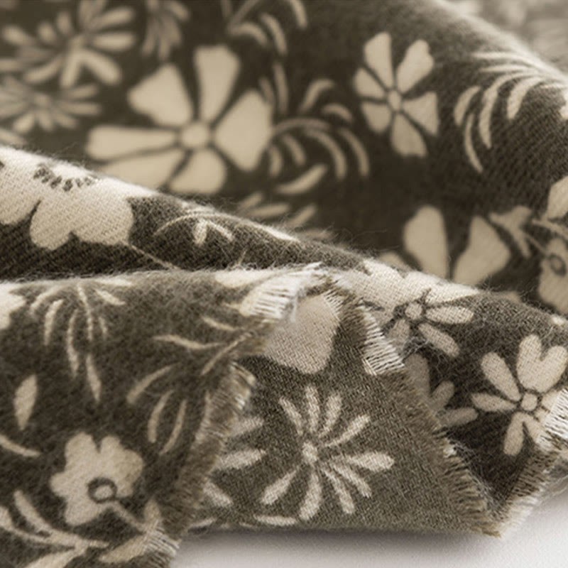 Tibetan Shawl Fresh Daisy Print Fall Winter Soft Warm Travel Scarf Wrap