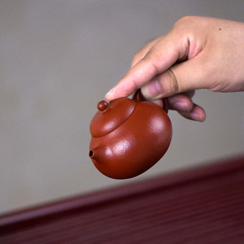 Yixing All Handmade Wen Dan Brown Purple Clay Kung Fu Teapot