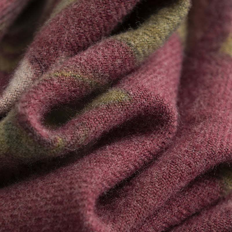Tibetan Shawl Garden Rose Fall Winter Cozy Travel Scarf Wrap
