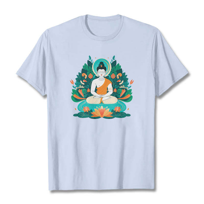 Flower Grass Lotus Bodhisattva Tee T-shirt