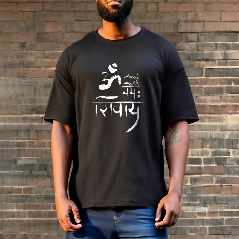 OM NAMAH SHIVAYA Crane Bamboo Cotton Tee T-shirt